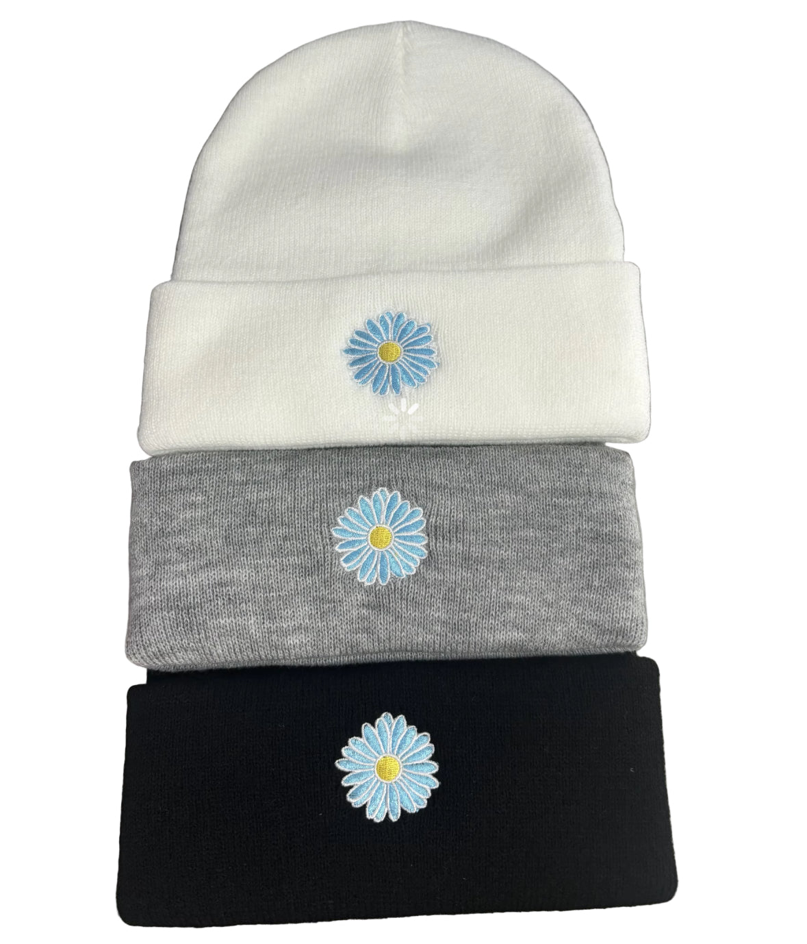 🩵 Blue Flower Beanie