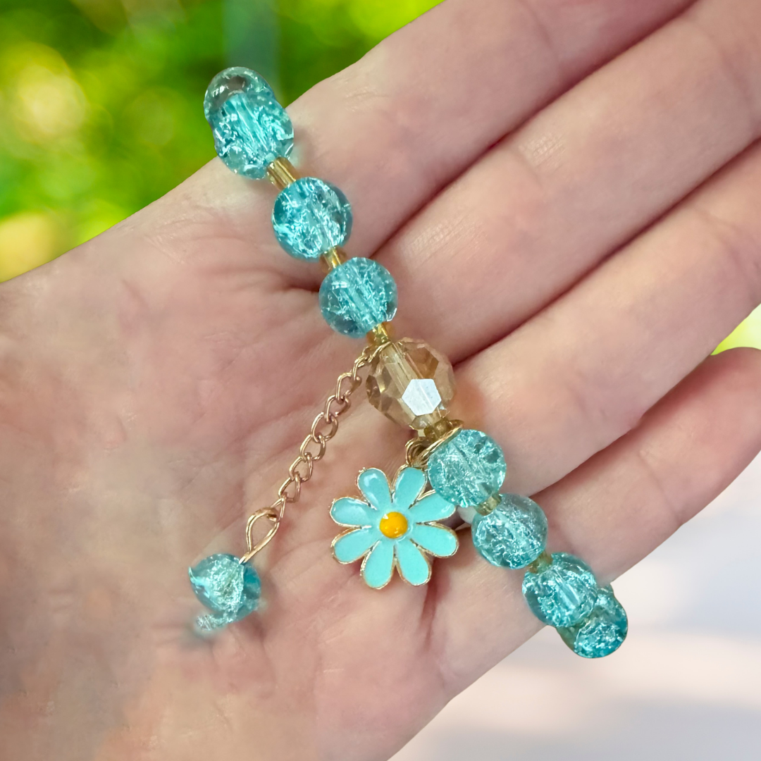Blue Daisy Bracelet (Additional)