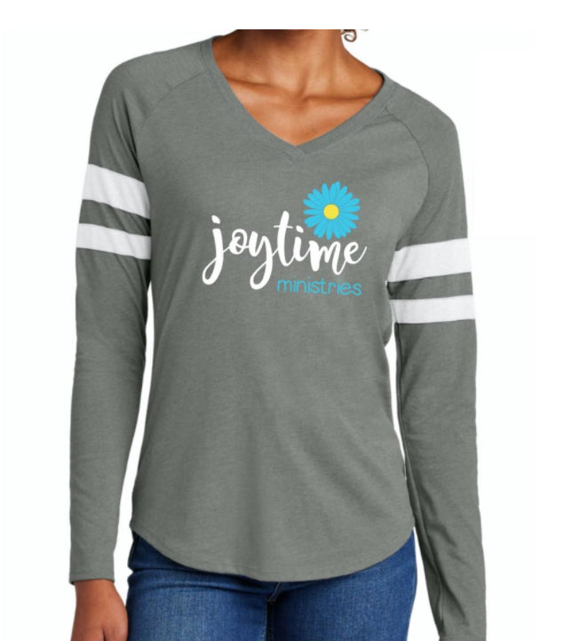 Joytime Long Sleeve V-Neck T-Shirt