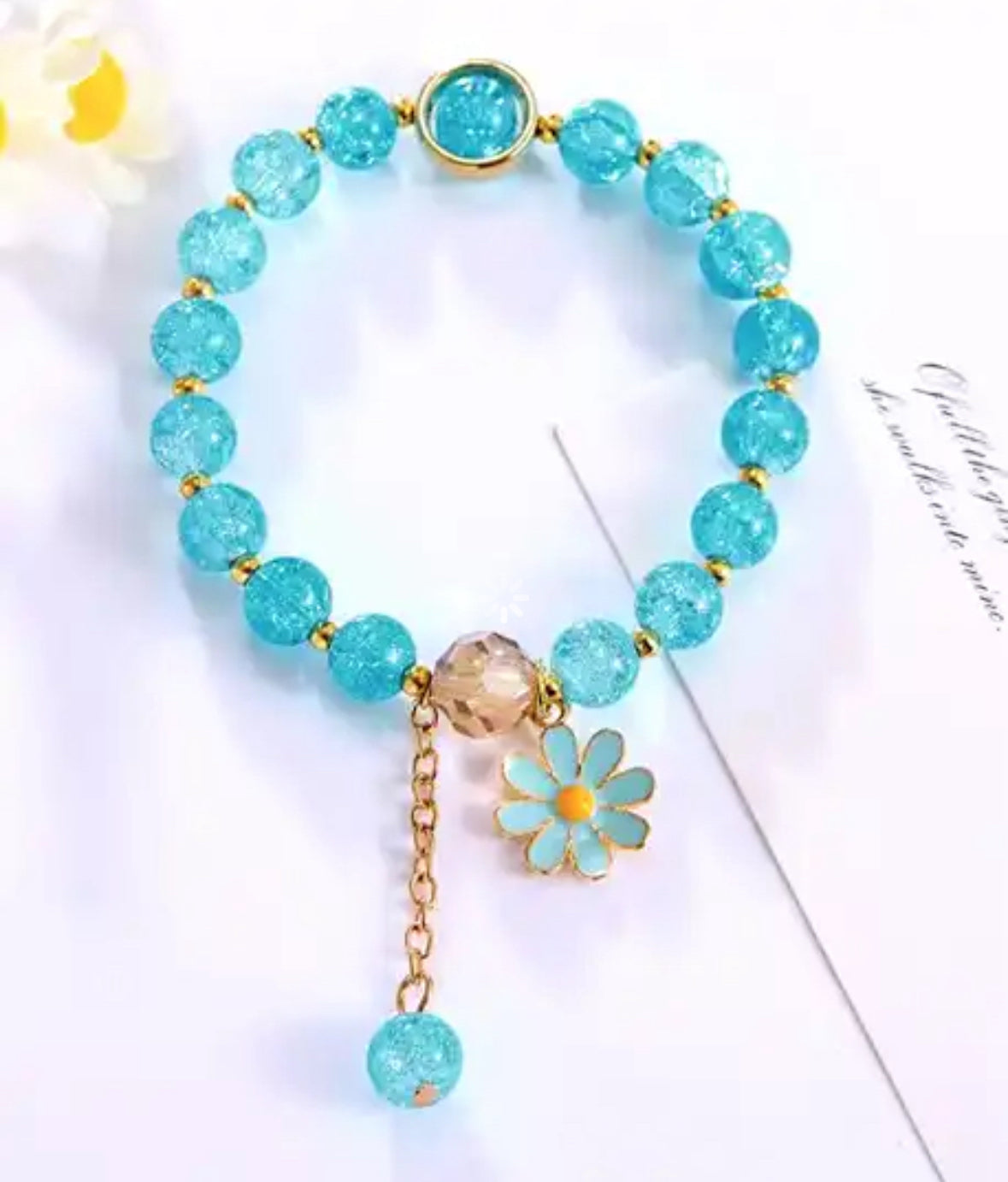 Blue Daisy Bracelet (Additional)