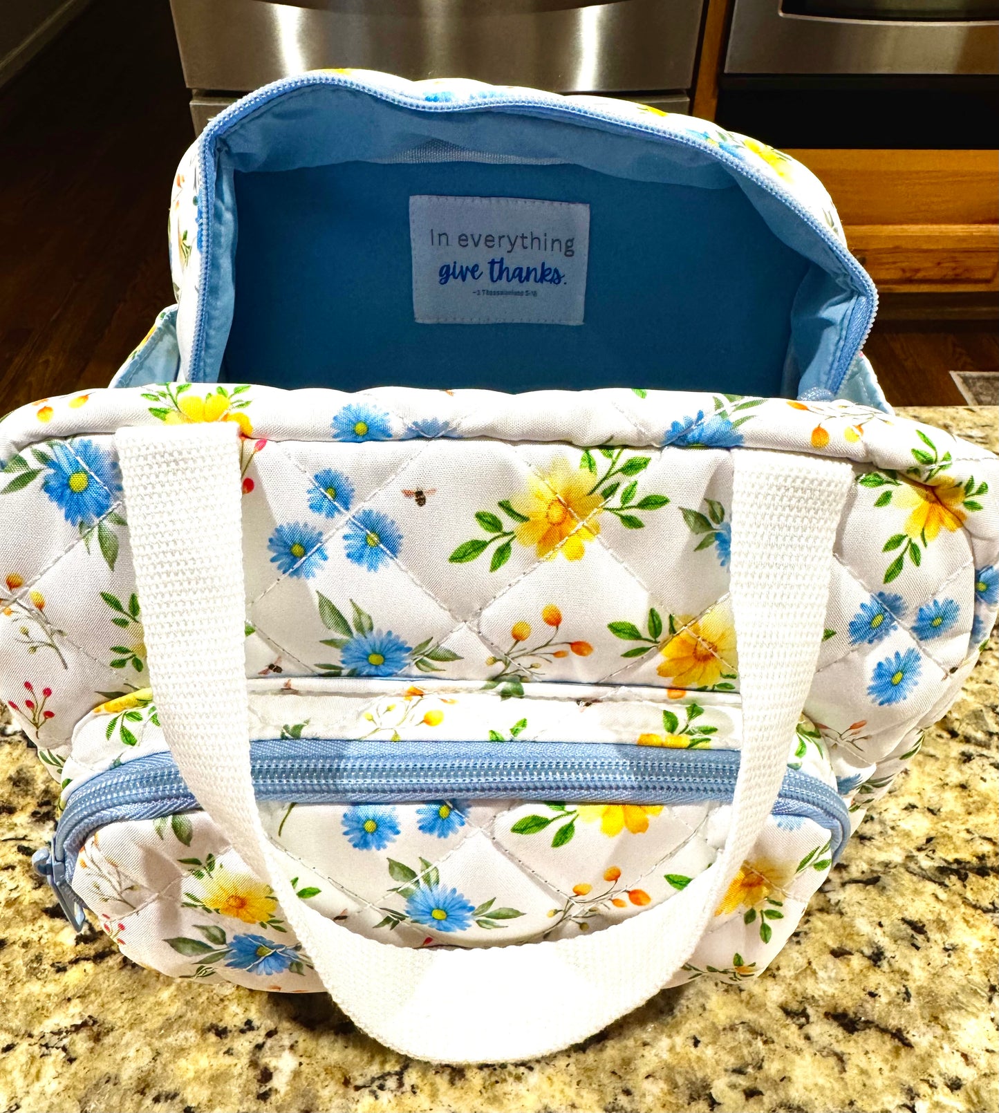 Quilted Bible Verse Lunch Bag