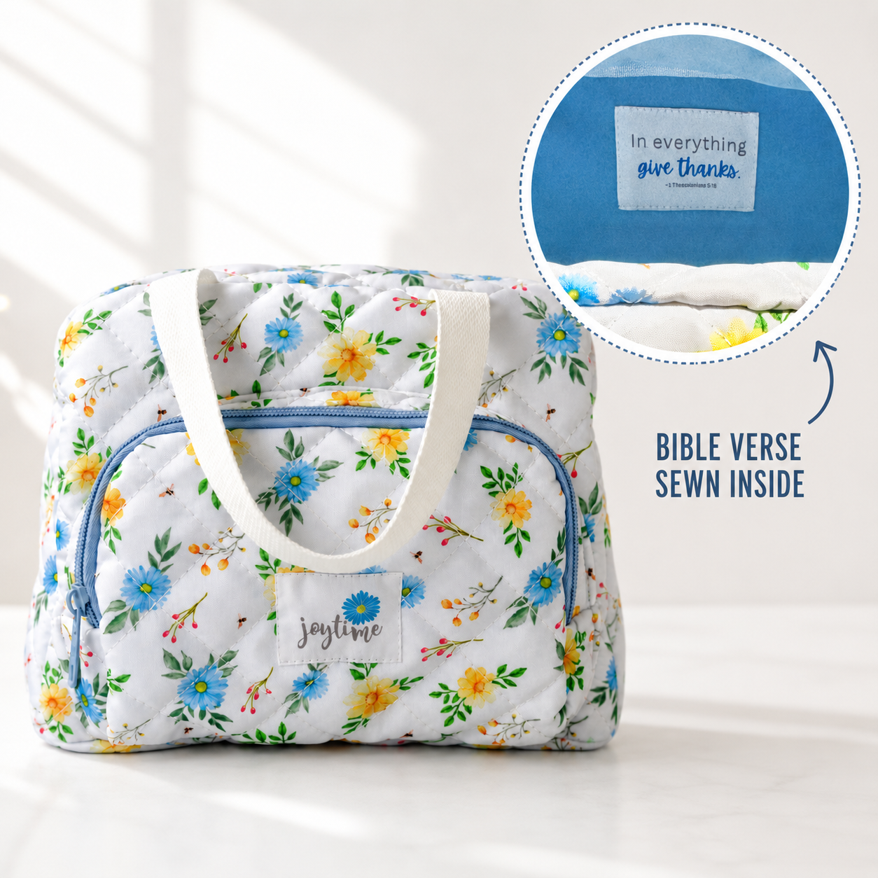 Quilted Bible Verse Lunch Bag