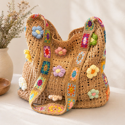 🌸 Crocheted Flower Bag