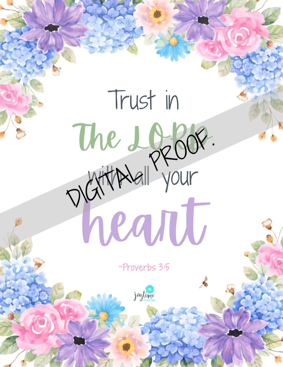Digital Printable Bible Verse - Proverbs 3:5