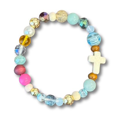 Cross Stretch Multicolor Bracelet