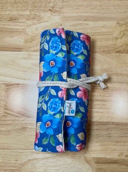 Coloring Pencil Roll Up Fabric Pouch - Pencils Included