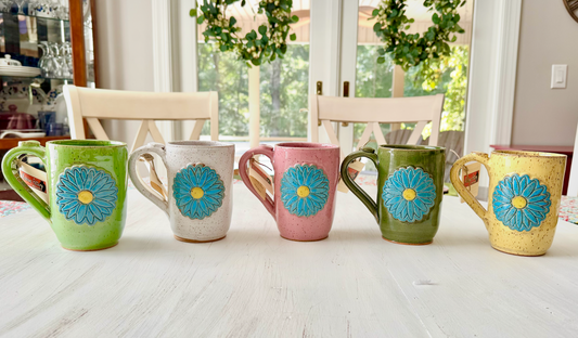 Blue Flower Coffee Mugs