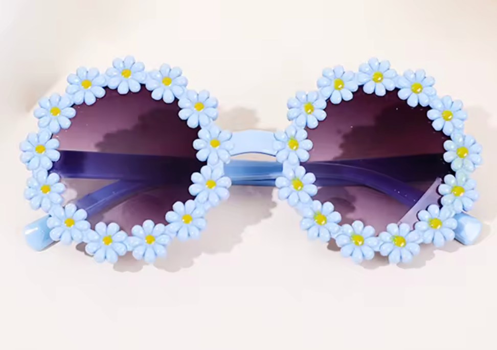 Blue Flower Joytime Sunglasses ☀️🌸