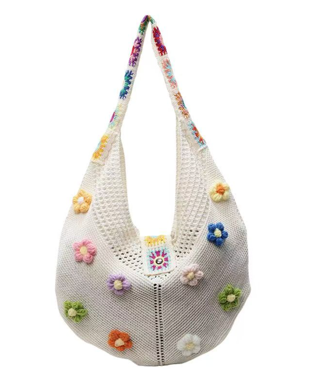 🌸 Crocheted Flower Bag