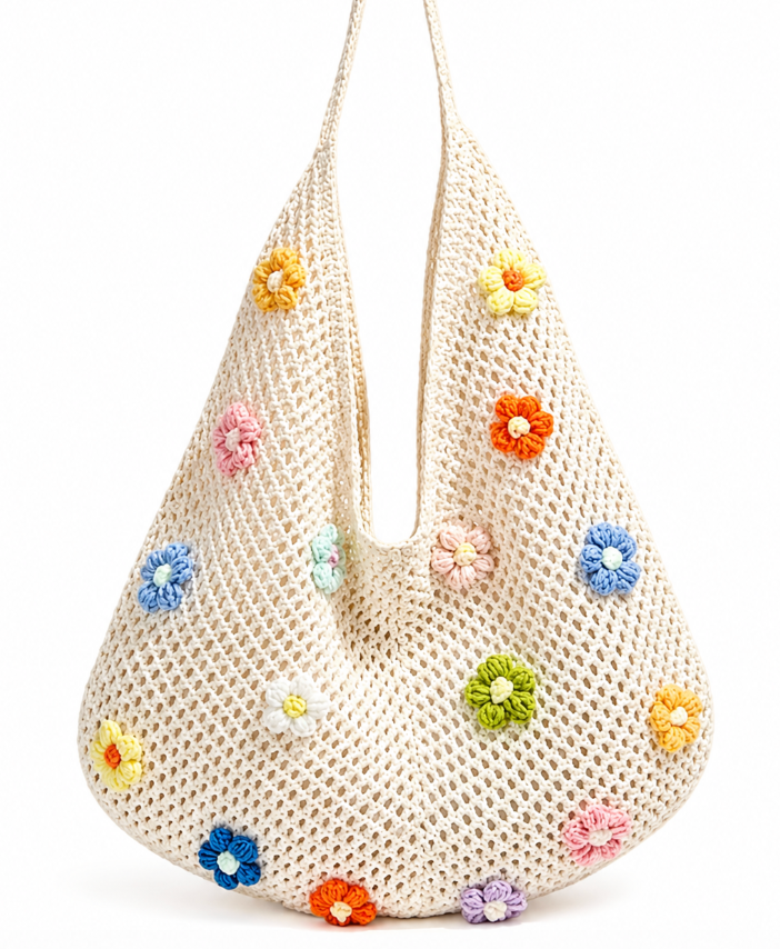 🌸 Crocheted Flower Bag