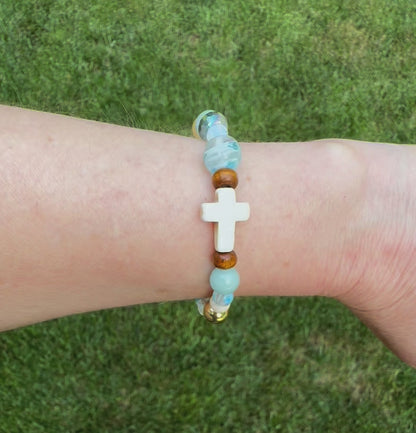 Cross Stretch Multicolor Bracelet